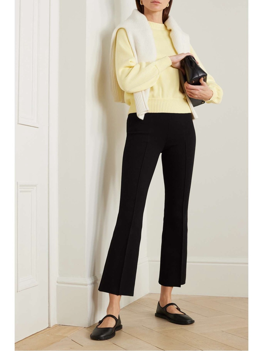 High Sport Kick Stretch Cotton Flare Pants Sz M - Italy